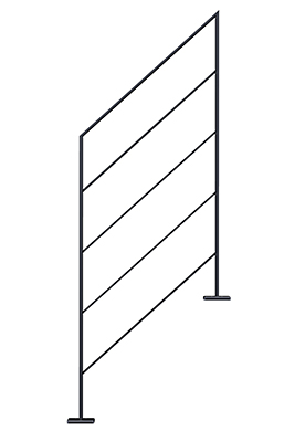 Balustrade en fer plat pour l'escalier LIAISON